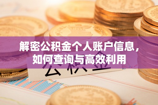 邯郸解密公积金个人账户信息，如何查询与高效利用